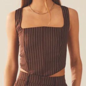 Peppermayo pinstripe bustier top